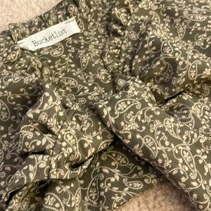 Tie-Front Olive Green Sleeveless Blouse